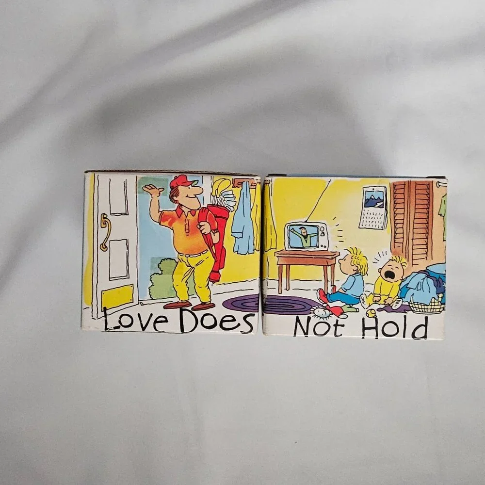 Potpourri Press 1 Corinthians 13:4-5 Love Does Not Hold Grudges Vintage Mug Set - Picture 3 of 16